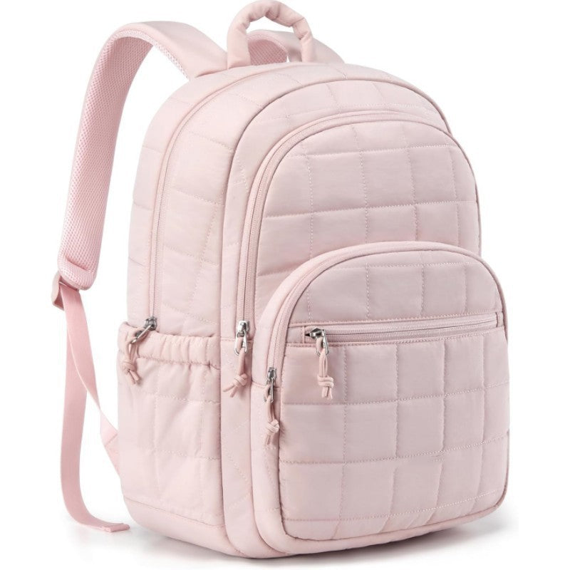 Women’s Quilted Travel Backpack with Multi-Pocket Storage