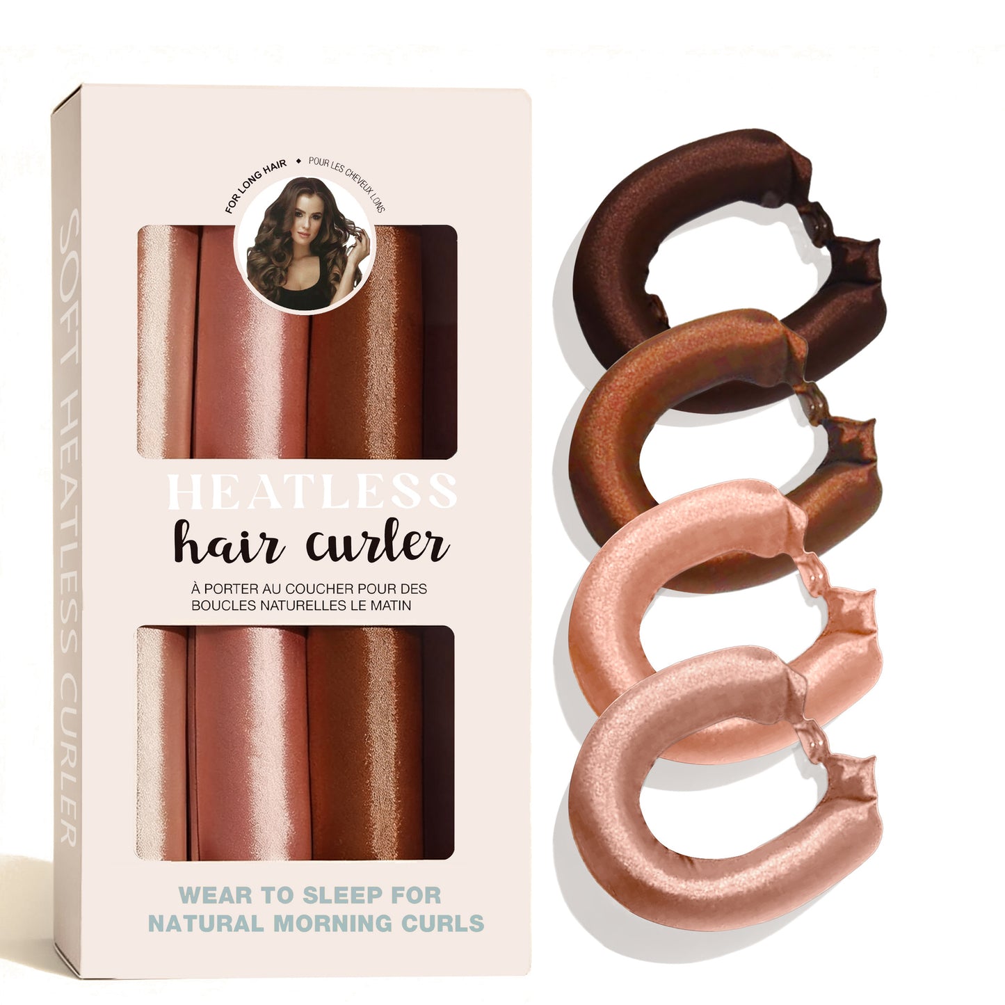 Rosewood Jumbo Satin Flexi Rods – 4PCS x 2 Sets (Total 8 Rods)