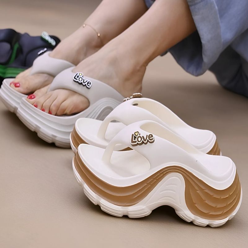 Women's Thick Sole Platform Flip Flops Heighten Summer Sandals