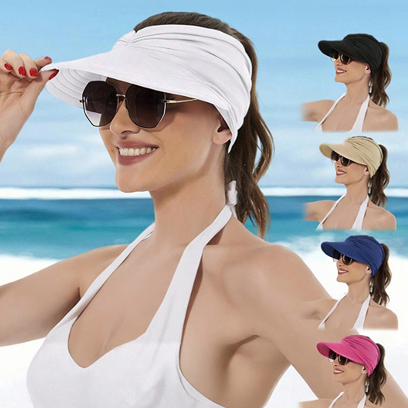 Summer Sun Visor Ponytail Hat 2 Pack