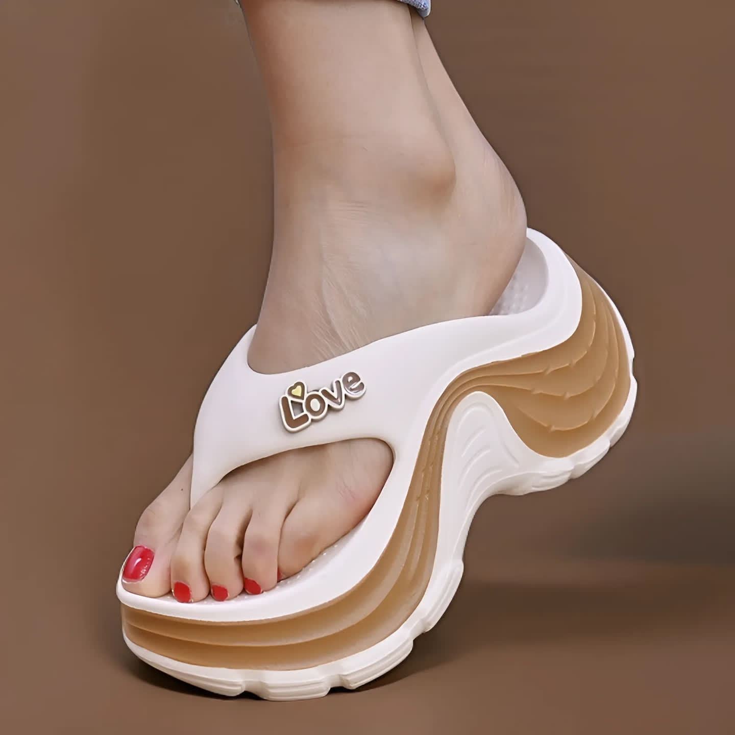 Women's Thick Sole Platform Flip Flops Heighten Summer Sandals