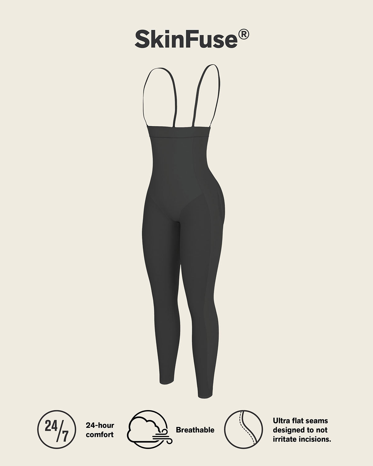 Post-Surgical Ankle Length Bodysuit