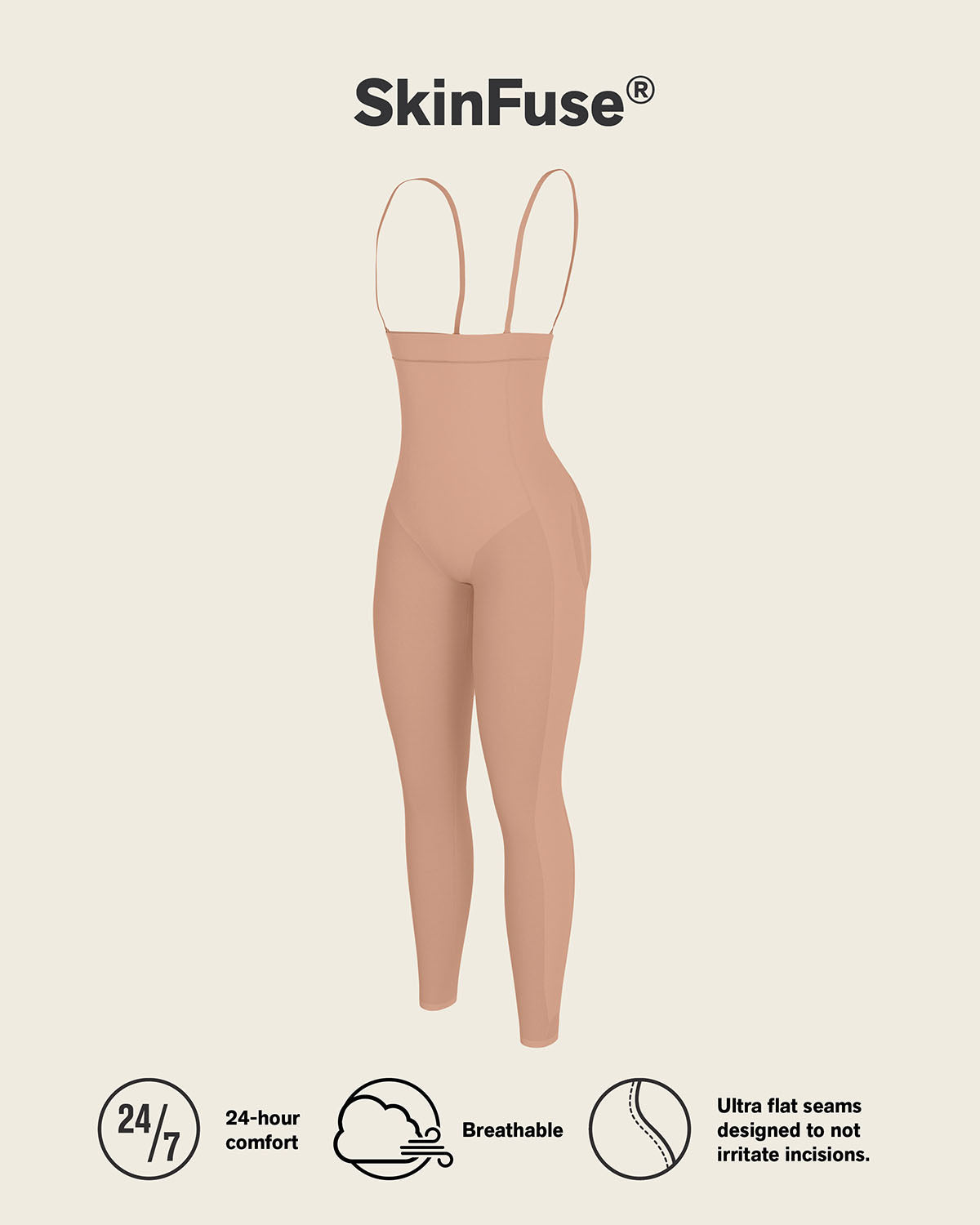 Post-Surgical Ankle Length Bodysuit