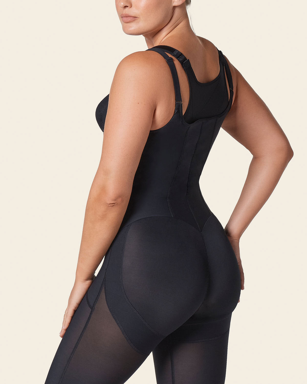 Post-Surgical Calf-Length Girdle with Front Hook-and-Zip Closure