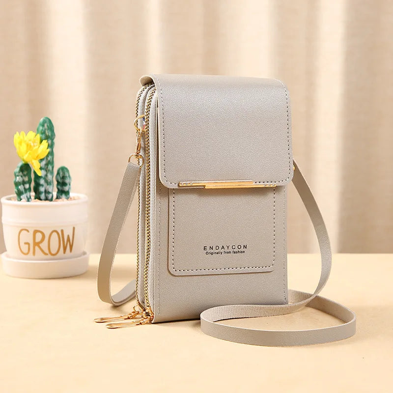2026 Trendy Minimalist Elegant Touchscreen Crossbody Phone Wallet