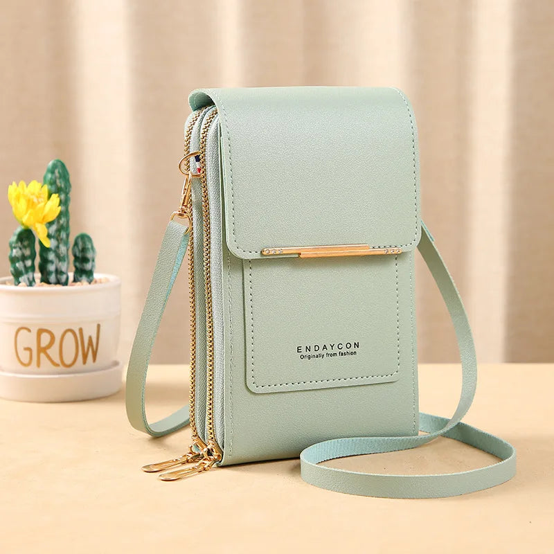 2026 Trendy Minimalist Elegant Touchscreen Crossbody Phone Wallet