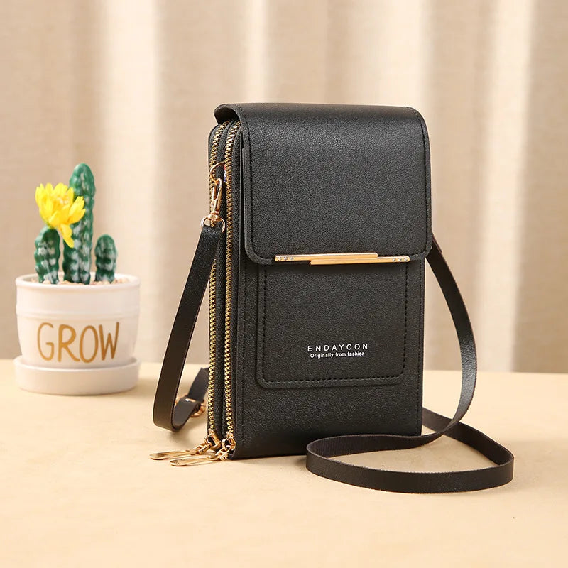 2026 Trendy Minimalist Elegant Touchscreen Crossbody Phone Wallet