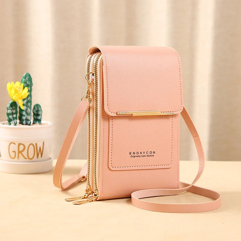 2026 Trendy Minimalist Elegant Touchscreen Crossbody Phone Wallet