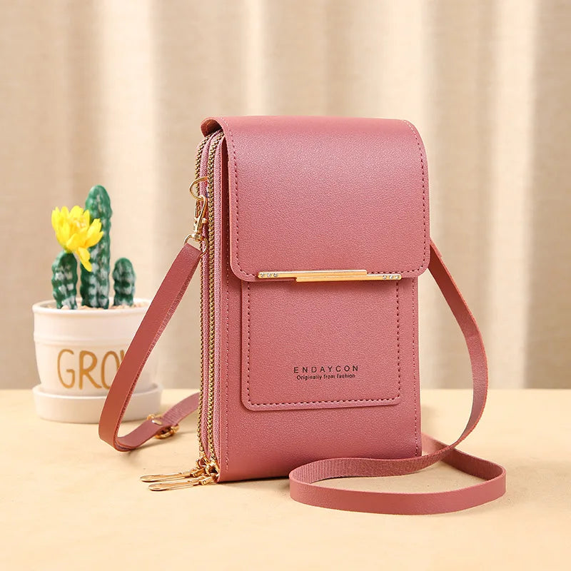 2026 Trendy Minimalist Elegant Touchscreen Crossbody Phone Wallet