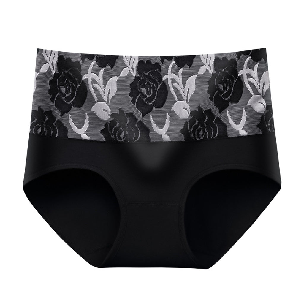 Elastic Printed High-Waist Panties