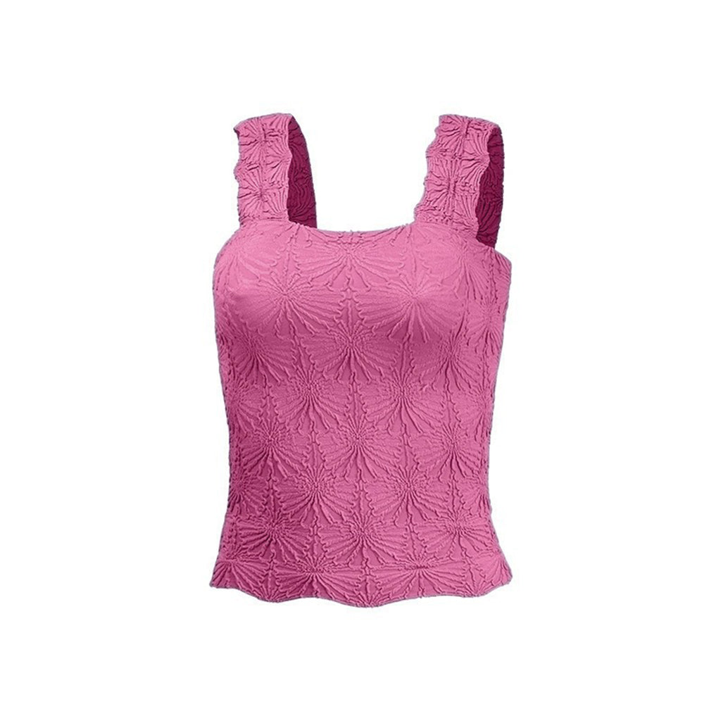 Square Neck Jacquard Tank Top 2 Pack