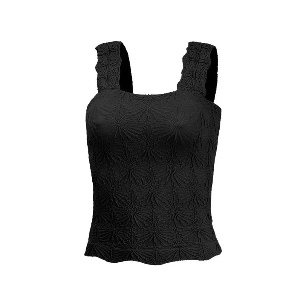 Square Neck Jacquard Tank Top 2 Pack