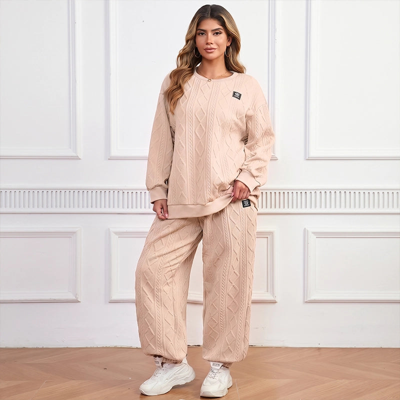 Women's Textured Casual Lounge Set