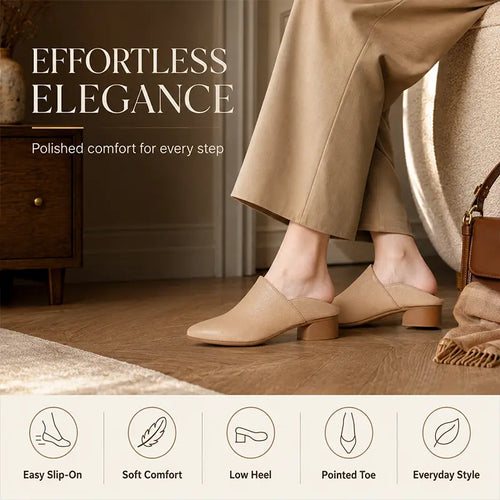 Women’s Soft Leather Pointed-Toe Loafers