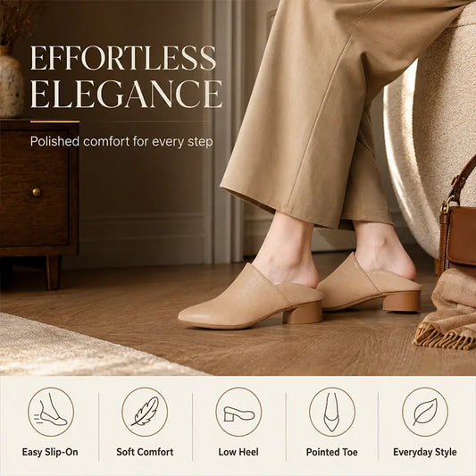 Women’s Soft Leather Pointed-Toe Loafers