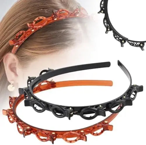 Hollow Woven Multi-Layer Headbands – 2 Pack - image 2