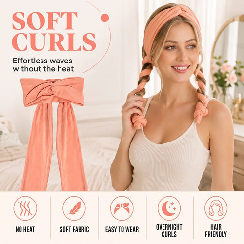 Heatless Curling Headband Set for Soft Overnight Waves