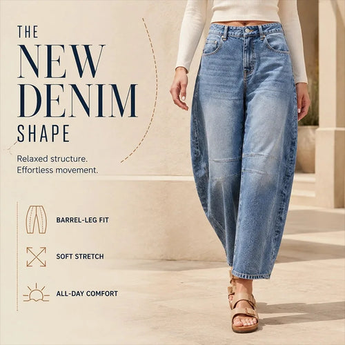 Women’s Relaxed Wide-Leg Washed Jeans