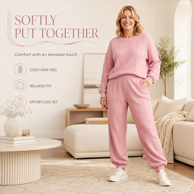 Women's Textured Casual Lounge Set