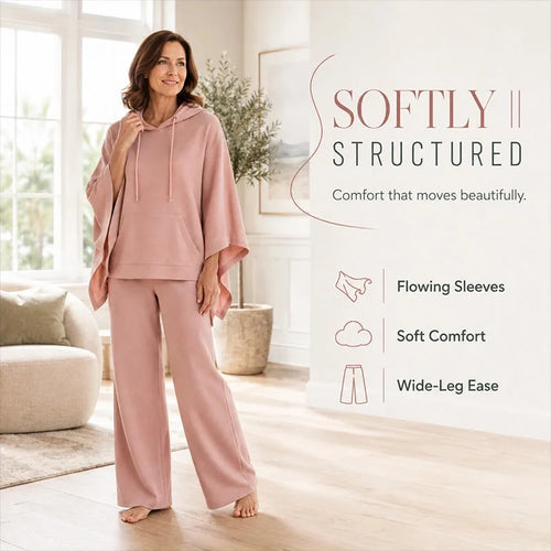 Women’s Asymmetric Hem Sweatshirt and Pants Set