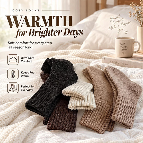 Cozy Knit Winter Socks – 5 Pairs