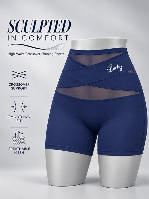 Women's High-Waist Crossover Shaping Boxer Briefs