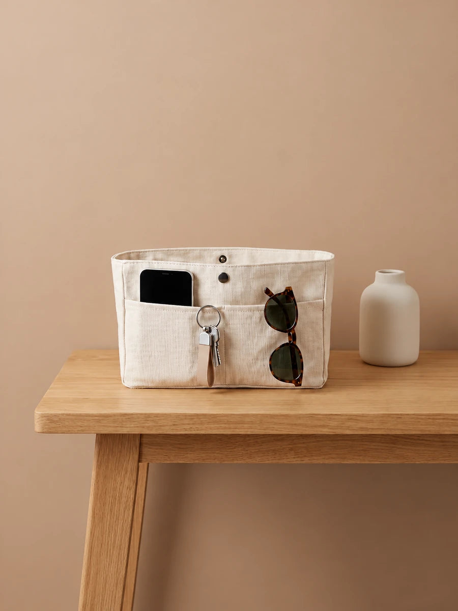 Five-Pocket Canvas Bag Organizer Insert for Everyday Totes