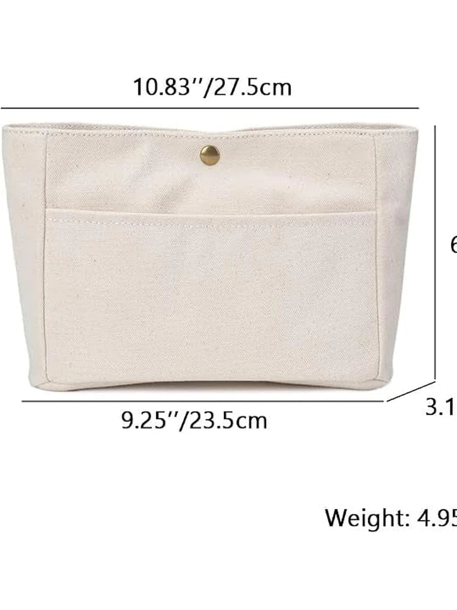 Five-Pocket Canvas Bag Organizer Insert for Everyday Totes