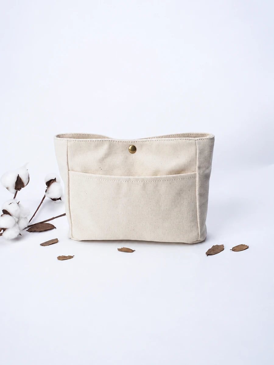 Five-Pocket Canvas Bag Organizer Insert for Everyday Totes