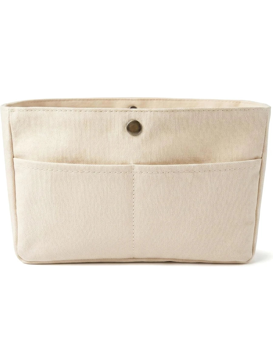 Five-Pocket Canvas Bag Organizer Insert for Everyday Totes
