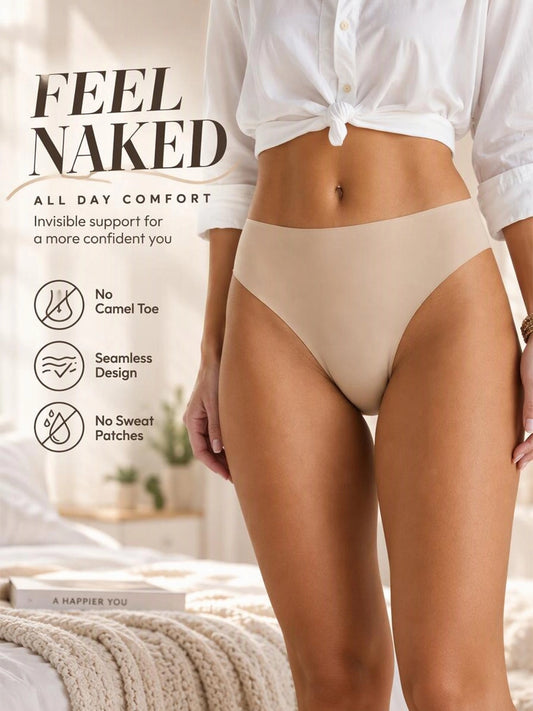 High-Rise Smooth-Front Thong Underwear, 3-Pack
