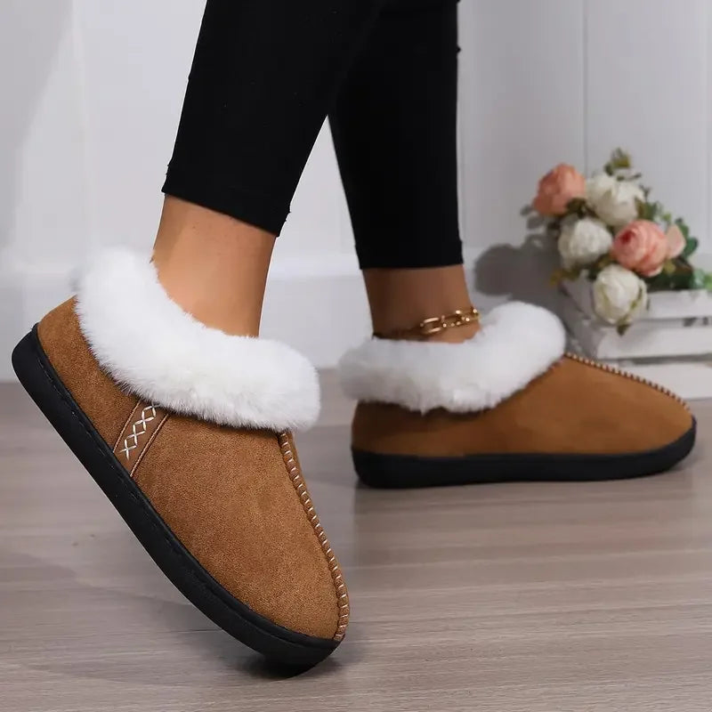 Faux-Fur-Lined Slippers for Cozy Indoor Wear — view 3