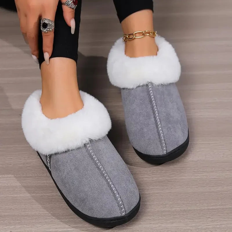 Faux-Fur-Lined Slippers for Cozy Indoor Wear — view 4