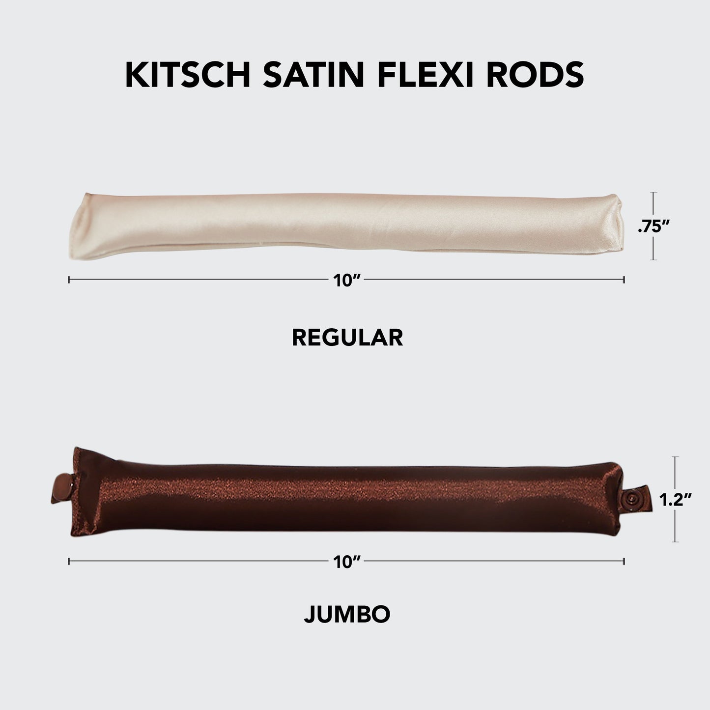 Rosewood Jumbo Satin Flexi Rods – 4PCS x 2 Sets (Total 8 Rods)