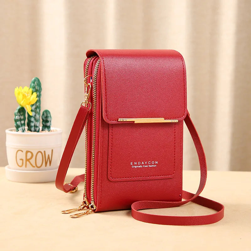 2026 Trendy Minimalist Elegant Touchscreen Crossbody Phone Wallet