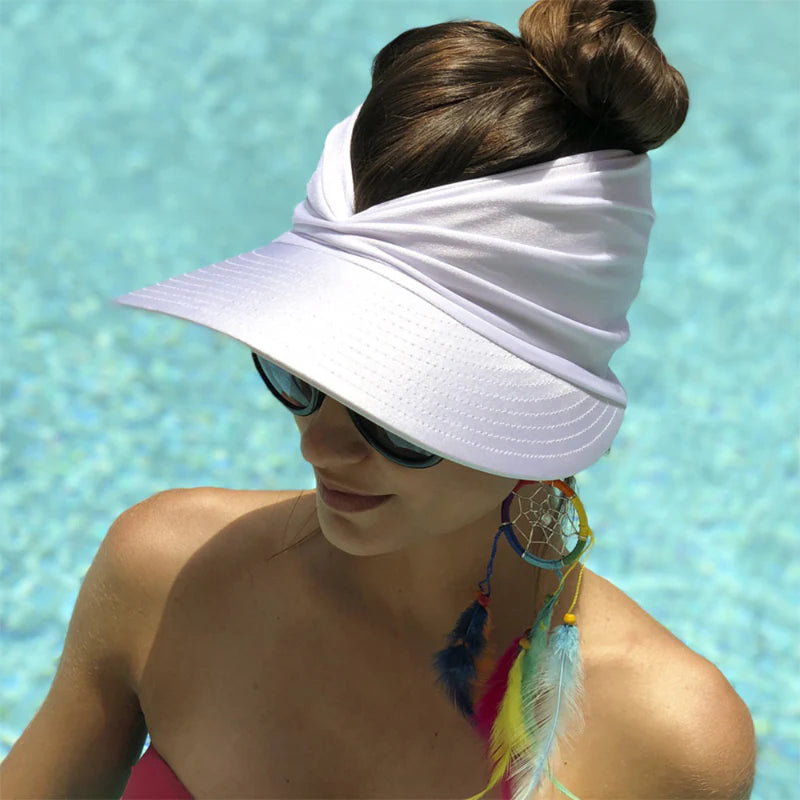 Summer Sun Visor Ponytail Hat 2 Pack