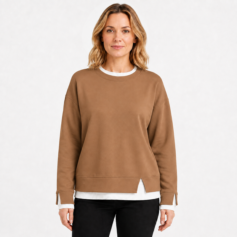 Women’s Faux-Layered Oversized Sweatshirt