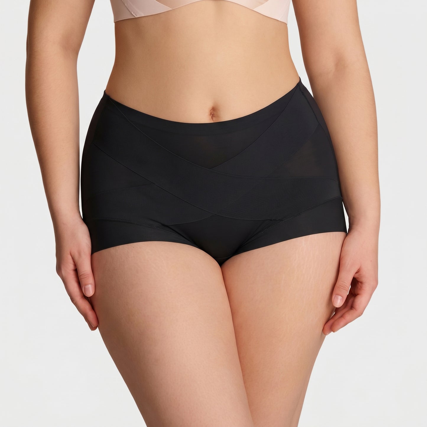 High-Waist Cross Compression Shaping Panties (2 Pack)