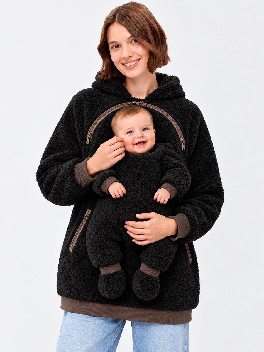 Sherpa Baby Carrier Hoodie Jacket