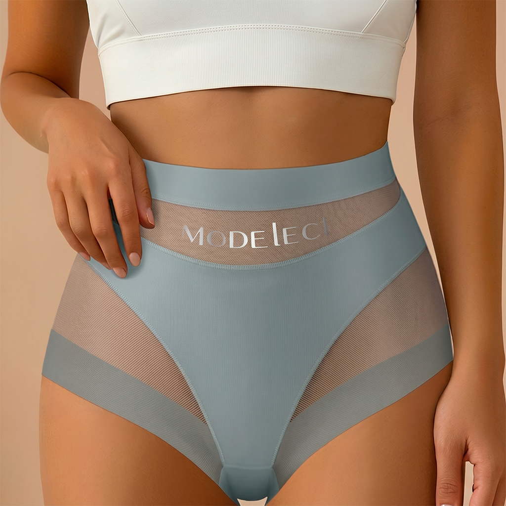 2 Pcak Chic Mesh Patchwork High-Waist Panties