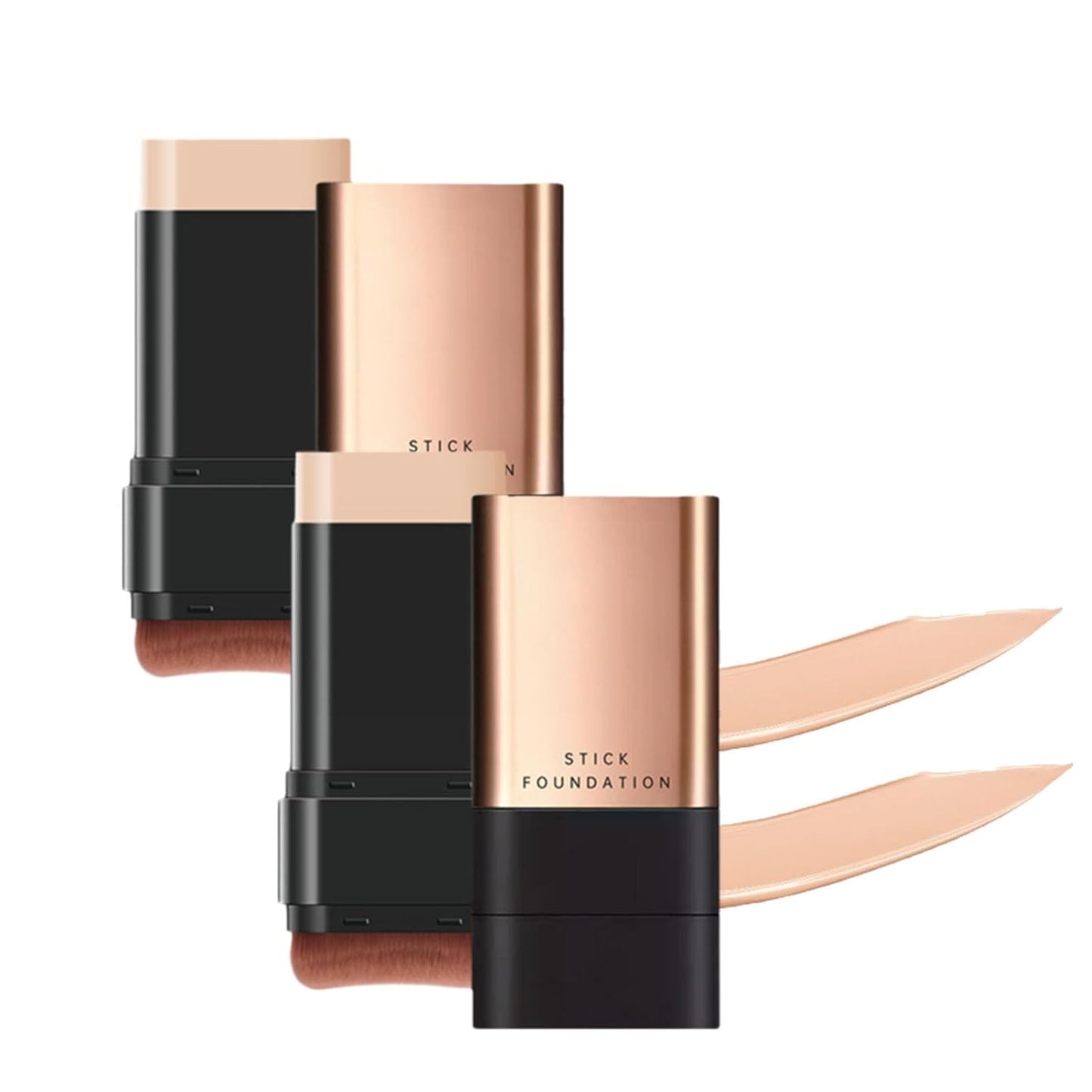 Organic Mineral Waterproof Foundation Stick With Brush 2 in 1  (Skin Color)