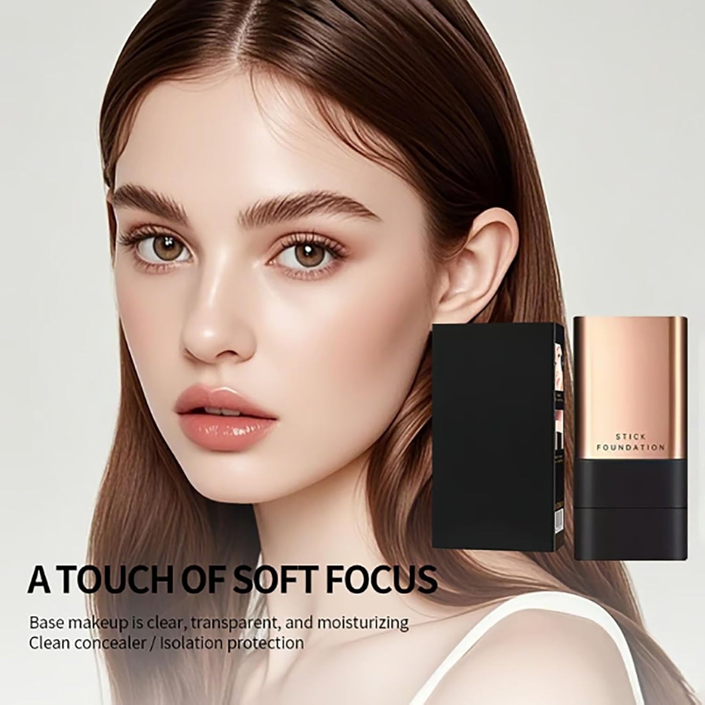 Organic Mineral Waterproof Foundation Stick With Brush 2 in 1  (Skin Color)