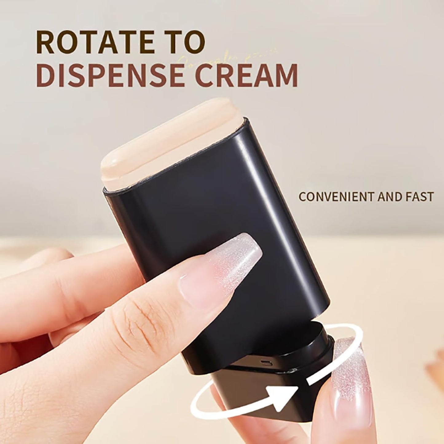 Organic Mineral Waterproof Foundation Stick With Brush 2 in 1  (Skin Color)