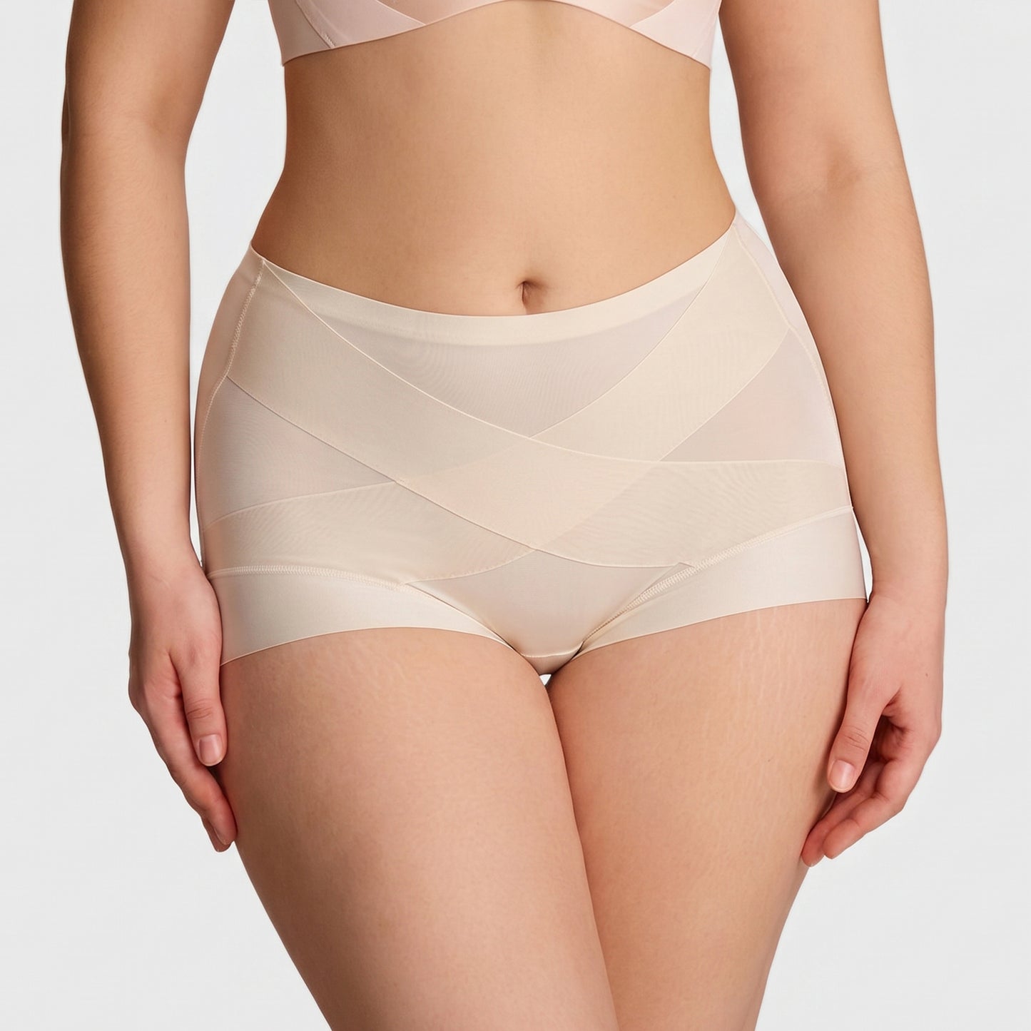 High-Waist Cross Compression Shaping Panties (2 Pack)