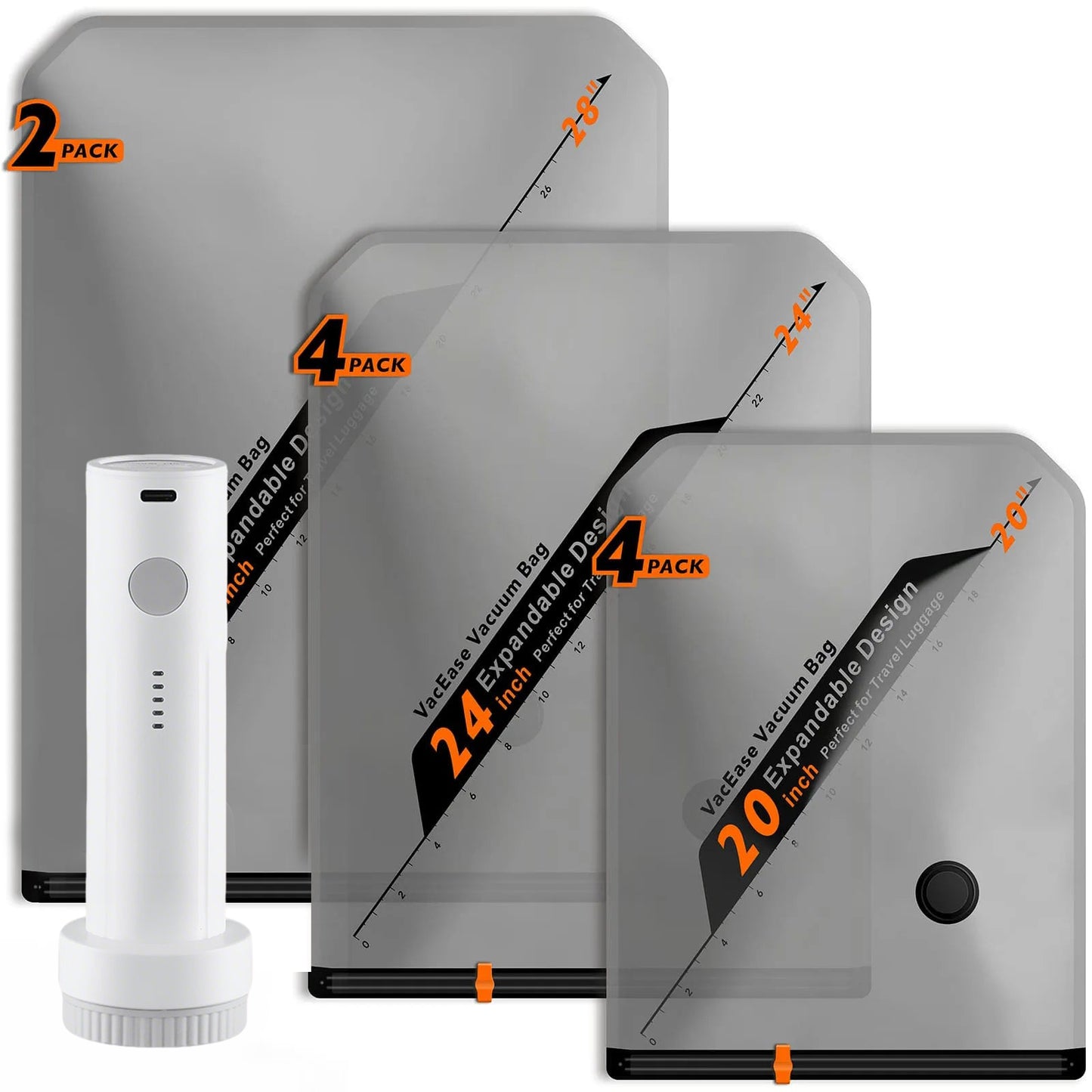 Rechargeable Wireless Pump Travel Storage Bags Set
