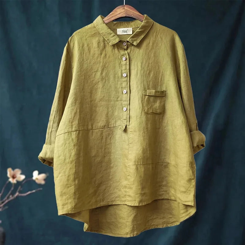 Women’s Relaxed Textured Button-Front Shirt