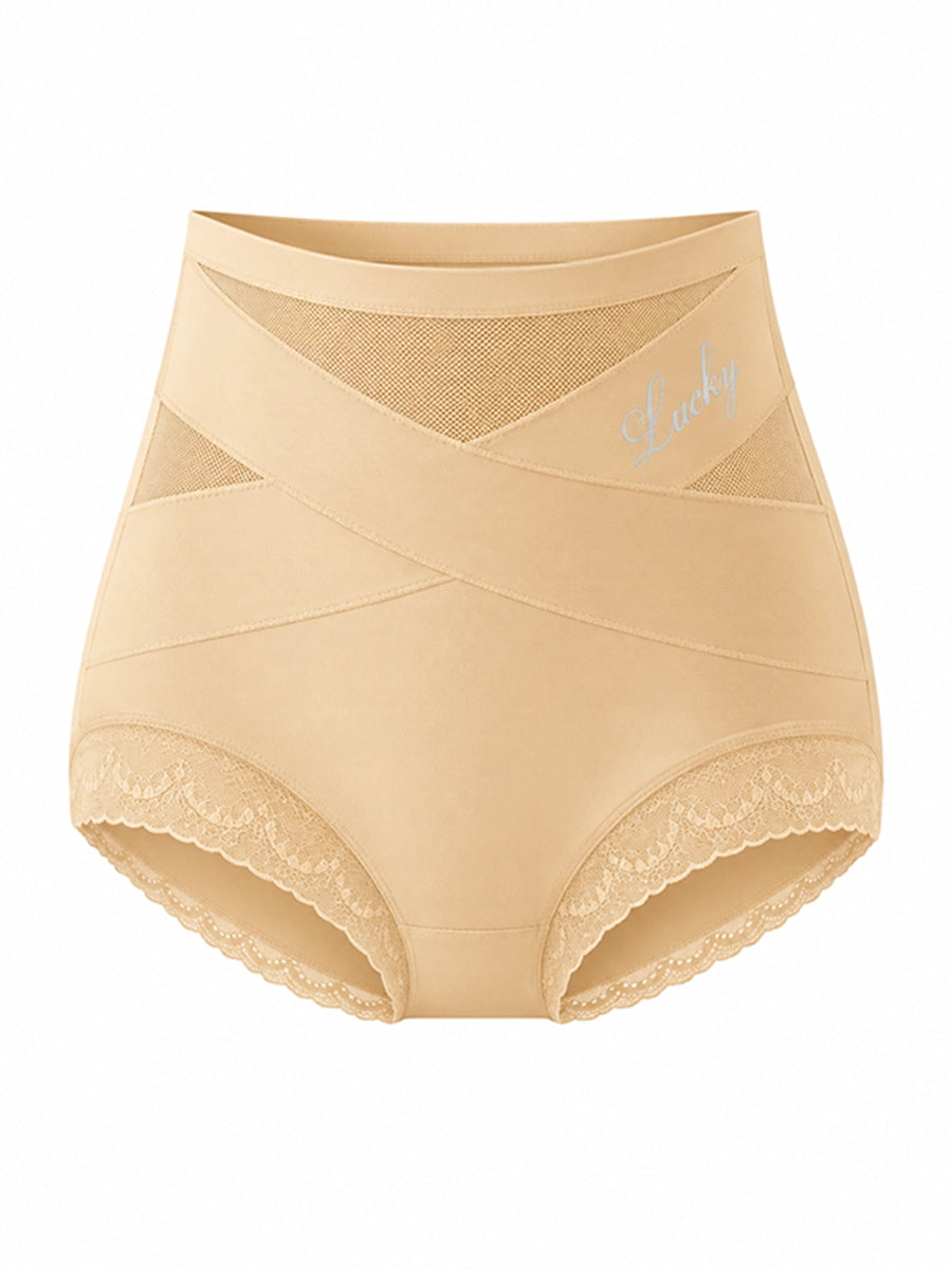 Lace-Trim High-Waist Briefs for Everyday Outfits