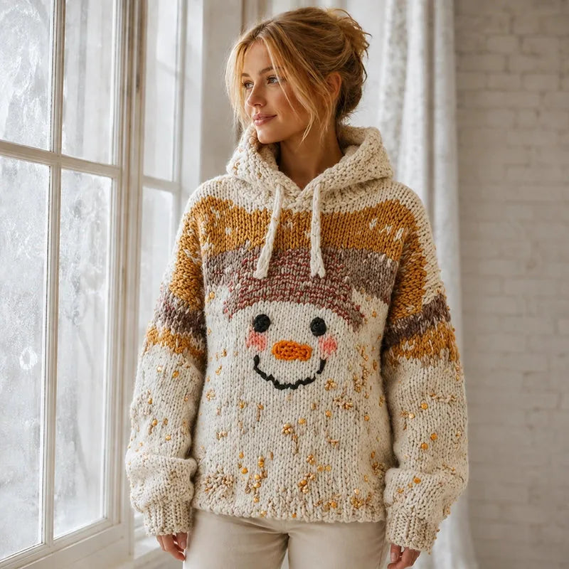 Women’s 3D-Print Knit Pullover Sweatshirt
