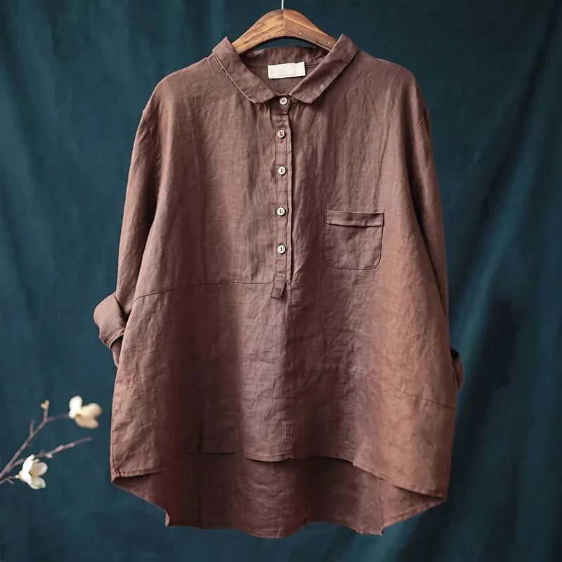 Women’s Relaxed Textured Button-Front Shirt