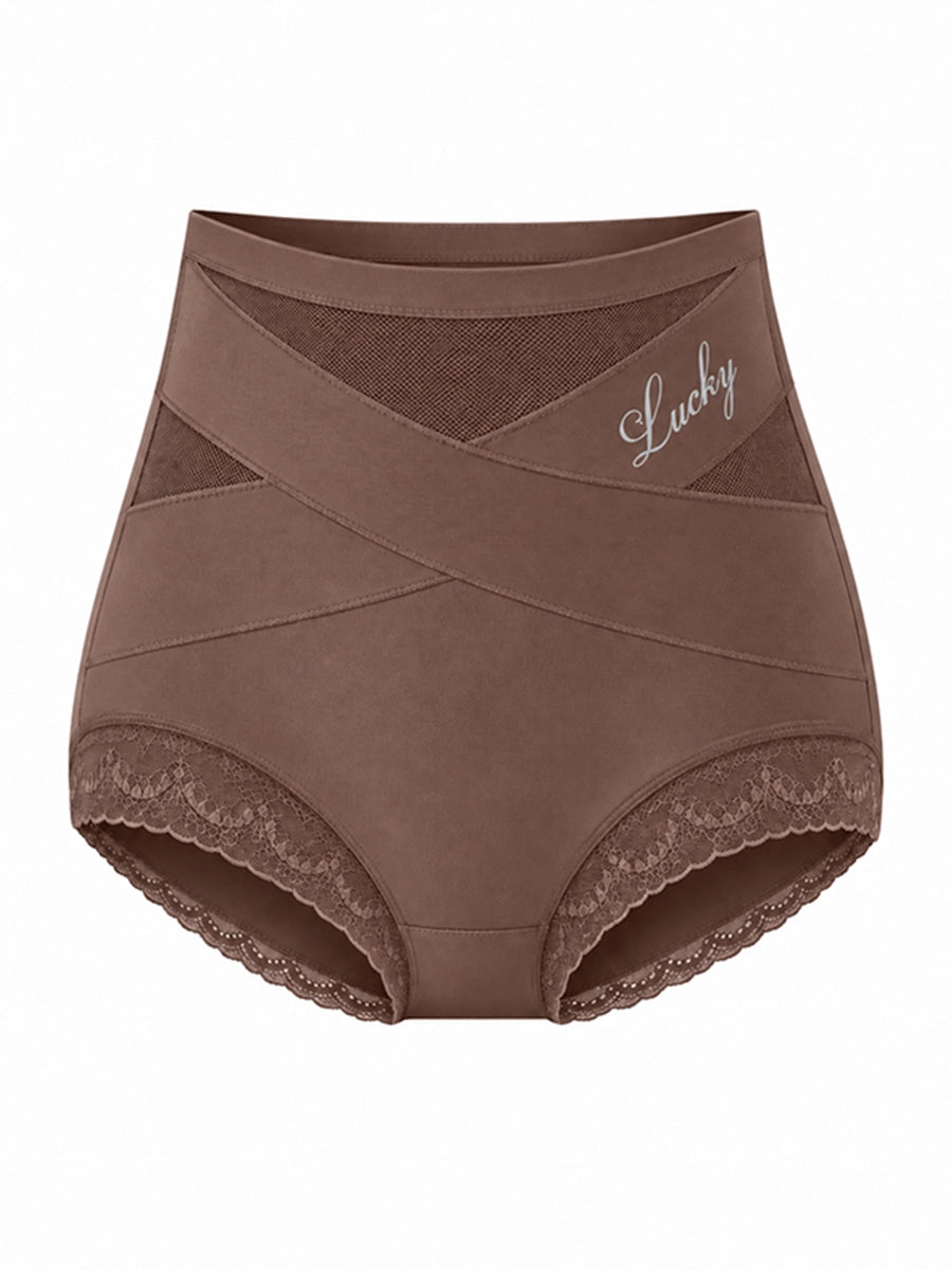 Lace-Trim High-Waist Briefs for Everyday Outfits